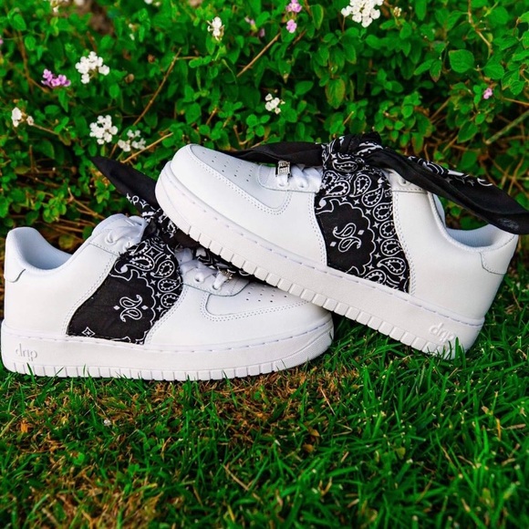 Custom made black bandana shoes (D1) - Picture 3 of 3